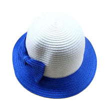 Casual Kids Girls Sun Hat Toddler Beach Bucket Hat Baby Girls Kids Bowknot Straw Caps 5 Sizes J4U66