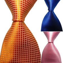 Casual Slim Men Ties Small Plaid Skinny Neck Party Wedding Tie Silk Necktie J4U66