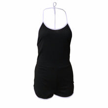 Casual Women Backless Playsuit Sexy Lady Halter Sleeveless CatsuitWomen's Short Beach Jumpsuits Rompers Plus Size S-XL 2 Color J4U66