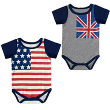 Charm Baby Boys Apparel Girls Toddlers Playsuit Newborn Flag Romper Jumpsuit J4U66