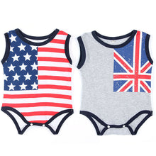 Charm Baby Boys Apparel Girls Toddlers Playsuit Newborn Flag Romper Jumpsuit J4U66