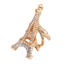 Charm Pendant Purse Bag Key Rings Gifts souvenirs key holder 2 Colors s Creative Eiffel Tower Rhinestone Keychain J4U66