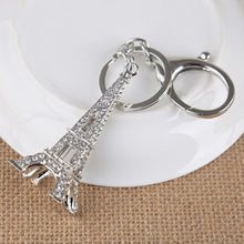 Charm Pendant Purse Bag Key Rings Gifts souvenirs key holder 2 Colors s Creative Eiffel Tower Rhinestone Keychain J4U66