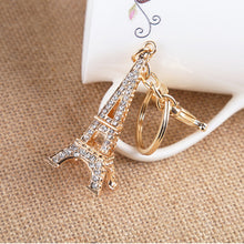 Charm Pendant Purse Bag Key Rings Gifts souvenirs key holder 2 Colors s Creative Eiffel Tower Rhinestone Keychain J4U66