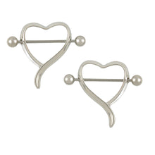 Charm Surgical Steel Love Heart Nipple Ring Shields Bar Navel Ring Body Piercing Women Jewelry Gifts  J4U66