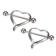 Charm Surgical Steel Love Heart Nipple Ring Shields Bar Navel Ring Body Piercing Women Jewelry Gifts  J4U66