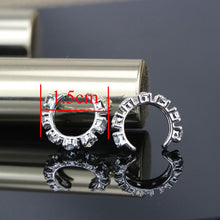 Charm crystal hoop earrings Geometric Round Shiny rhinestone earring jewelry women J4U66