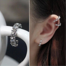 Charm crystal hoop earrings Geometric Round Shiny rhinestone earring jewelry women J4U66