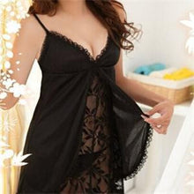CharmingWomen's sexy lingerie uniform Cleavage black costumes sleepwear G-string lace underwear nightwear nightgown free size J4U66