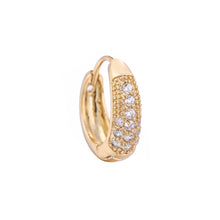 charming zircon 18k gold plated vintage retro hoop earrings jewelry gift for women lady crystal jewelry J4U66