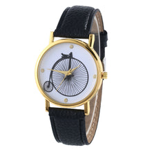 Watches For Women Vogue wheels Print Quartz Watch Men Dress Hour Clock Relogio Feminino Montre  J4U66
