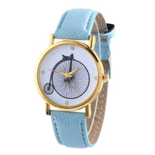 Watches For Women Vogue wheels Print Quartz Watch Men Dress Hour Clock Relogio Feminino Montre  J4U66