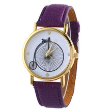 Watches For Women Vogue wheels Print Quartz Watch Men Dress Hour Clock Relogio Feminino Montre  J4U66