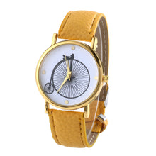 Watches For Women Vogue wheels Print Quartz Watch Men Dress Hour Clock Relogio Feminino Montre  J4U66