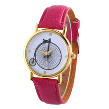 Watches For Women Vogue wheels Print Quartz Watch Men Dress Hour Clock Relogio Feminino Montre  J4U66