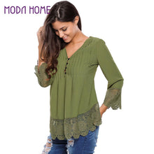 chemise femme v neck floral lace shirt women tops office shirt ladies crochet blouse blusas femininas J4U66