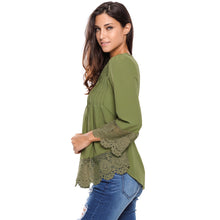 chemise femme v neck floral lace shirt women tops office shirt ladies crochet blouse blusas femininas J4U66