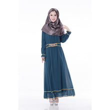 Chic Chiffon Kaftan Abaya Jilbab Islamic Muslim Women's Long Sleeve Maxi Dress New PY3 J4U66