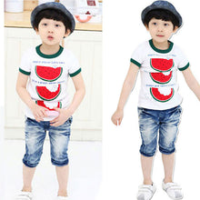 Chic Kid Toddler Tops Cozy T-Shirt Child Boys Crew Neck Watermelon Tee Shirt  J4U66