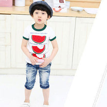 Chic Kid Toddler Tops Cozy T-Shirt Child Boys Crew Neck Watermelon Tee Shirt  J4U66