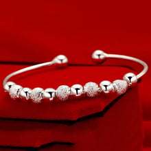 Chic Silver Plated Beads Ball Bangle Cuff Bracelets Women Hand Jewelry Hot J4U66