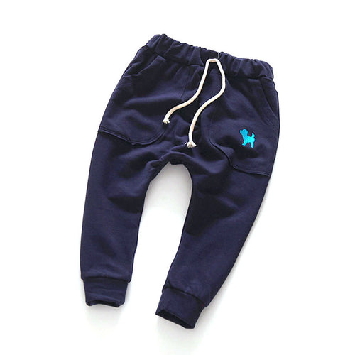 Child Kids Baby Boys Girls Unisex Harem Pants Trousers Elastic Waist Casual Cotton Long Pants for 2-7Years Children J4U66