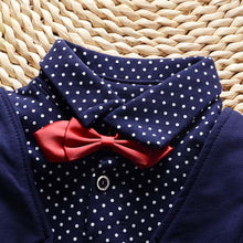 Children's Clothing Sets Baby Boy Gentleman Bow Tie Fake T-shirt Coat + Pants 2pcss Suits Kids Tracksuit Set J4U66