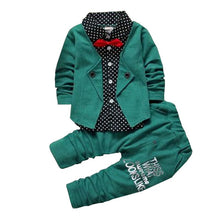 childrens clothing sets baby boy gentleman bow tie fake t-shirts coat pants 2pcs suits kids tracksuit set J4U66