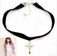 Choker Necklace Velvet Cross Chain Ribbon For Sailor Moon Cosplay Jewelry J4U66