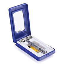 Classic Double Edge Safety Razor with 1 Razor Blades, Mirror & Travel Case PY6 J4U66