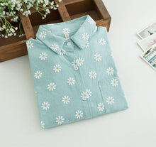 ClearanceWomen Blouses Turn Down Collar Floral Blouse Long Sleeve Shirt Women Camisas Femininas Women Tops And Blouses Fashion J4U66