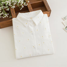 ClearanceWomen Blouses Turn Down Collar Floral Blouse Long Sleeve Shirt Women Camisas Femininas Women Tops And Blouses Fashion J4U66