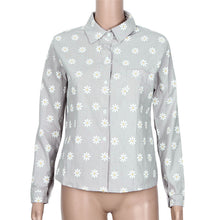 ClearanceWomen Blouses Turn Down Collar Floral Blouse Long Sleeve Shirt Women Camisas Femininas Women Tops And Blouses Fashion J4U66