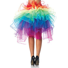 Colorful Adult Dancing Tutu Layered Organza Lace up Party Rainbow Skirt Clubwear PY J4U66
