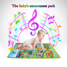 colorful musical play mats baby toys learning mat flash music carpet rug with music sound educational kids toys 100  cm J4U66