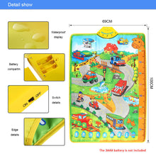 colorful musical play mats baby toys learning mat flash music carpet rug with music sound educational kids toys 100  cm J4U66