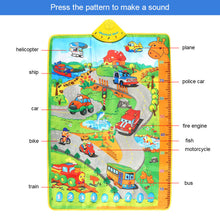 colorful musical play mats baby toys learning mat flash music carpet rug with music sound educational kids toys 100  cm J4U66