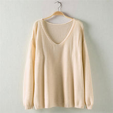 Colorful xiniu Apparel Women's Hollow Out Long Sleeve Loose V Collar Thin Pullovers Sweater rmujer femme J4U66