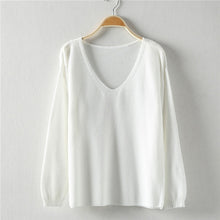 Colorful xiniu Apparel Women's Hollow Out Long Sleeve Loose V Collar Thin Pullovers Sweater rmujer femme J4U66