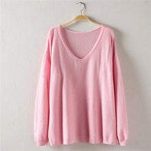 Colorful xiniu Apparel Women's Hollow Out Long Sleeve Loose V Collar Thin Pullovers Sweater rmujer femme J4U66