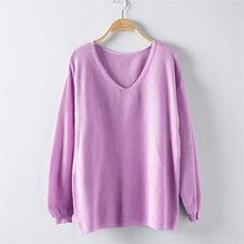 Colorful xiniu Apparel Women's Hollow Out Long Sleeve Loose V Collar Thin Pullovers Sweater rmujer femme J4U66