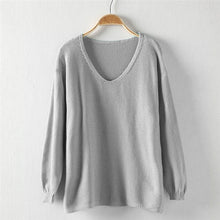 Colorful xiniu Apparel Women's Hollow Out Long Sleeve Loose V Collar Thin Pullovers Sweater rmujer femme J4U66