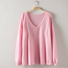 Colorful xiniu Apparel Women's Hollow Out Long Sleeve Loose V Collar Thin Pullovers Sweater rmujer femme J4U66