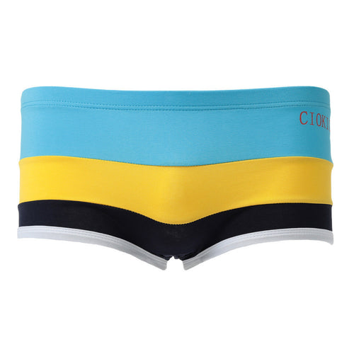 comfortable men boxer shorts u convex pouch panties sexy striped elastic waist breathable mans underwear underpants J4U66