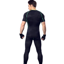 Compression Men's T-Shirt Fitness Bodybuilding Muscle Stretch Short Sleeve Tops Tee Shirt Homme J4U66