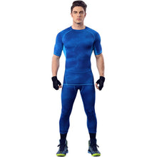 Compression Men's T-Shirt Fitness Bodybuilding Muscle Stretch Short Sleeve Tops Tee Shirt Homme J4U66