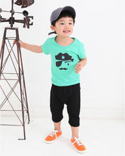 Cool Boys Kids Cartoon T-shirt Round Neck Short Sleeve T-shirts Children Child Tops Clothes Green J4U66