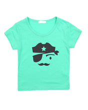 Cool Boys Kids Cartoon T-shirt Round Neck Short Sleeve T-shirts Children Child Tops Clothes Green J4U66