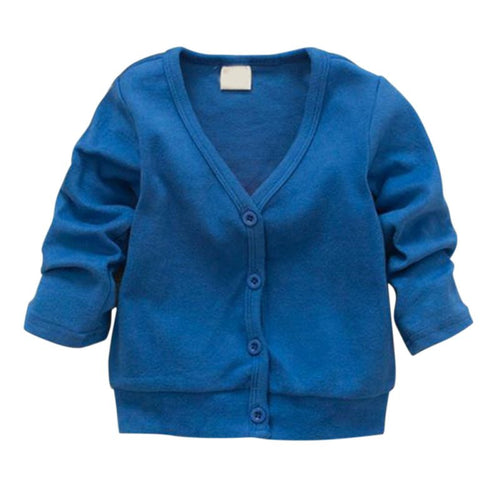 Cotton Baby Boy Girls Jacket Casual V-neck Cardigan Thick Coat Children's Clothing J4U66