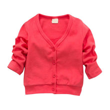Cotton Baby Boy Girls Jacket Casual V-neck Cardigan Thick Coat Children's Clothing J4U66